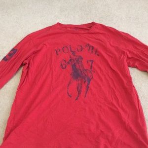 🐎 Stylish Polo Ralph Lauren Red Longsleeve Tee 🐎